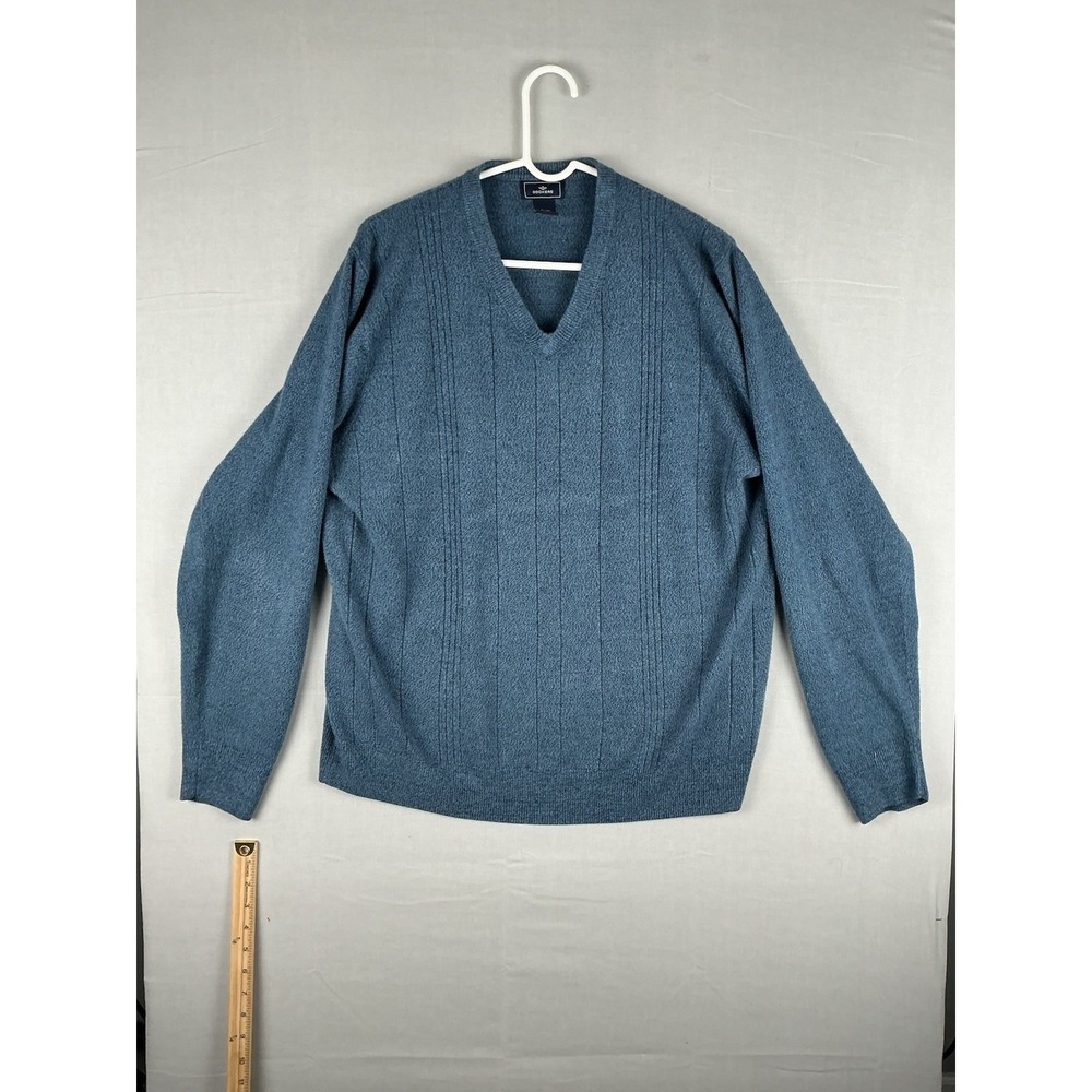 Dockers Mens XL Blue V Neck‎ Sweater Pullover Knit